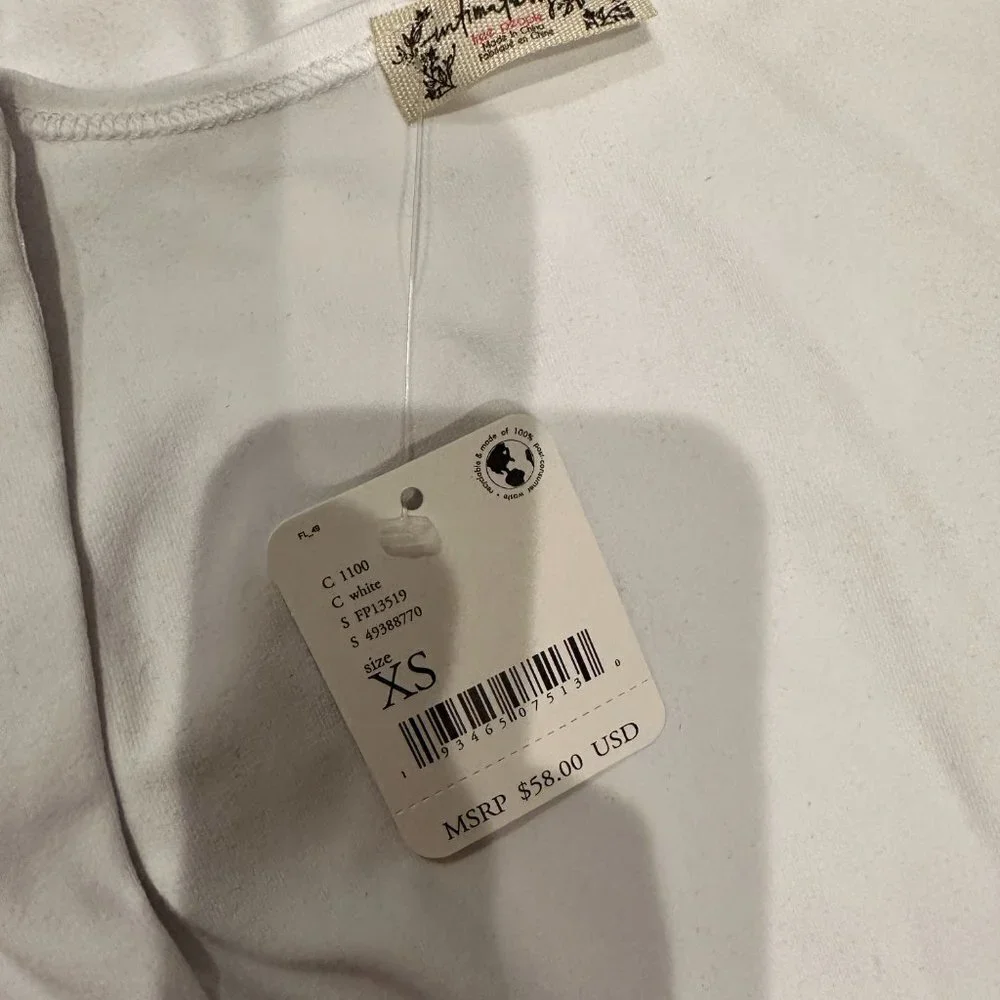 Free People Truth Or Square Bodysuit in White